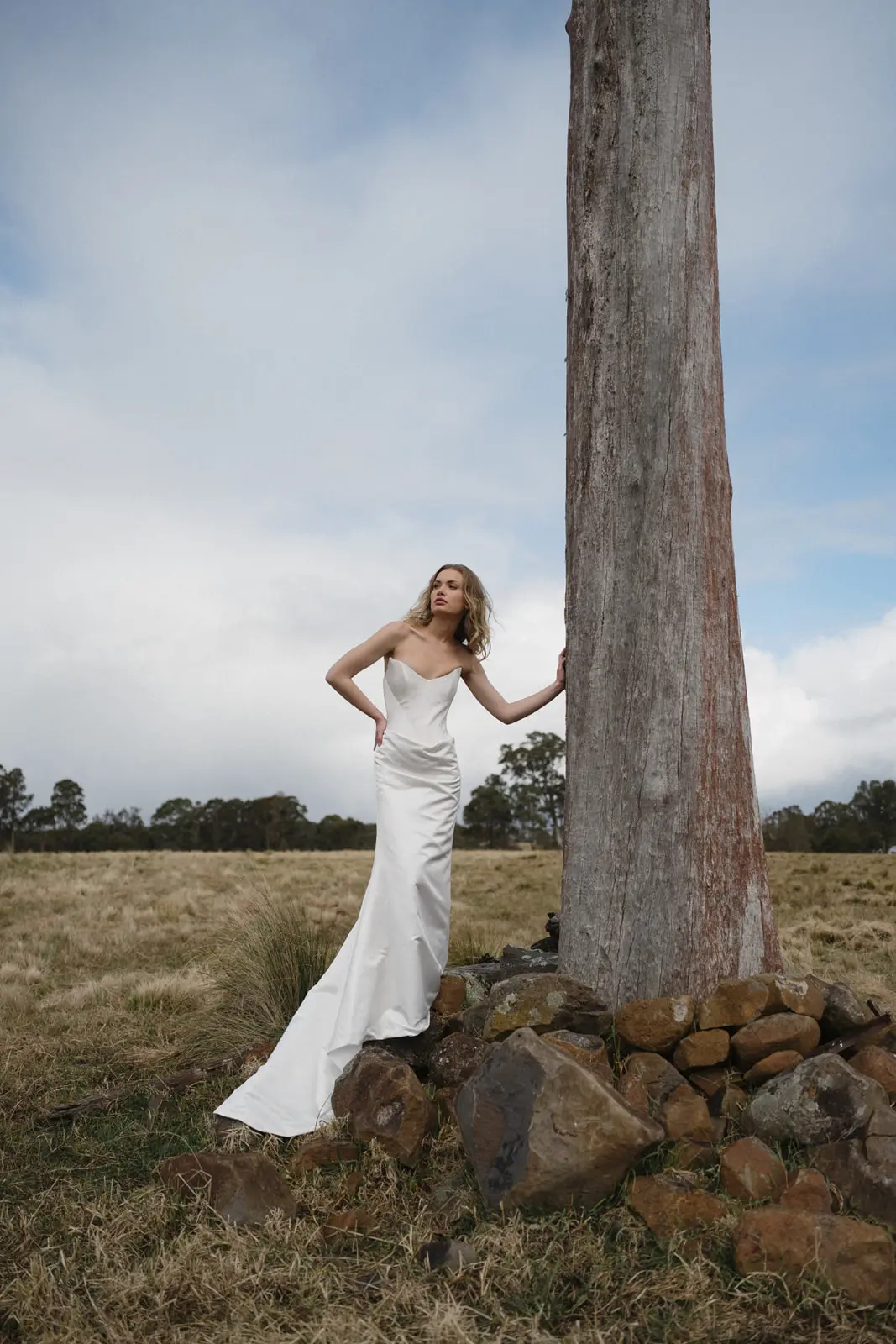 Moira Hughes Skye wedding dress light basque waist overskirt structure