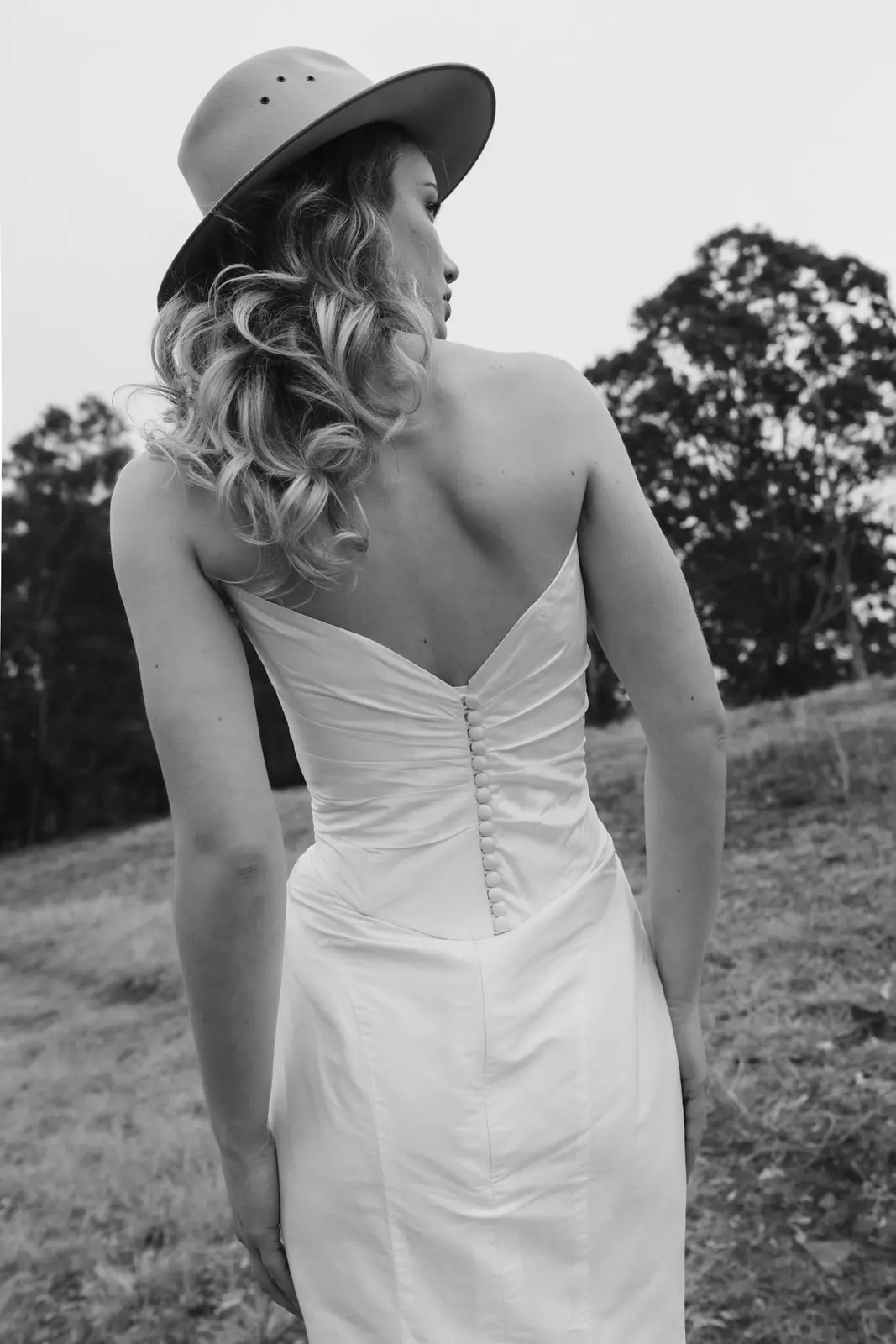 Moira Hughes Tarni skirt raw silk light drape column fitted train 1